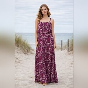 Always Maxi Paisley Purple Dress